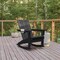 Flash Furniture Black Adirondack Rocking Chair with Cupholder LE-HMP-1045-31-BK-GG - alternate 8